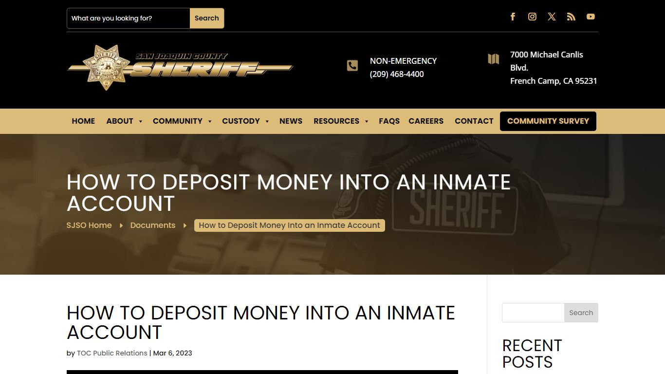 How to Deposit Money Into an Inmate Account | San Joaquin County ...